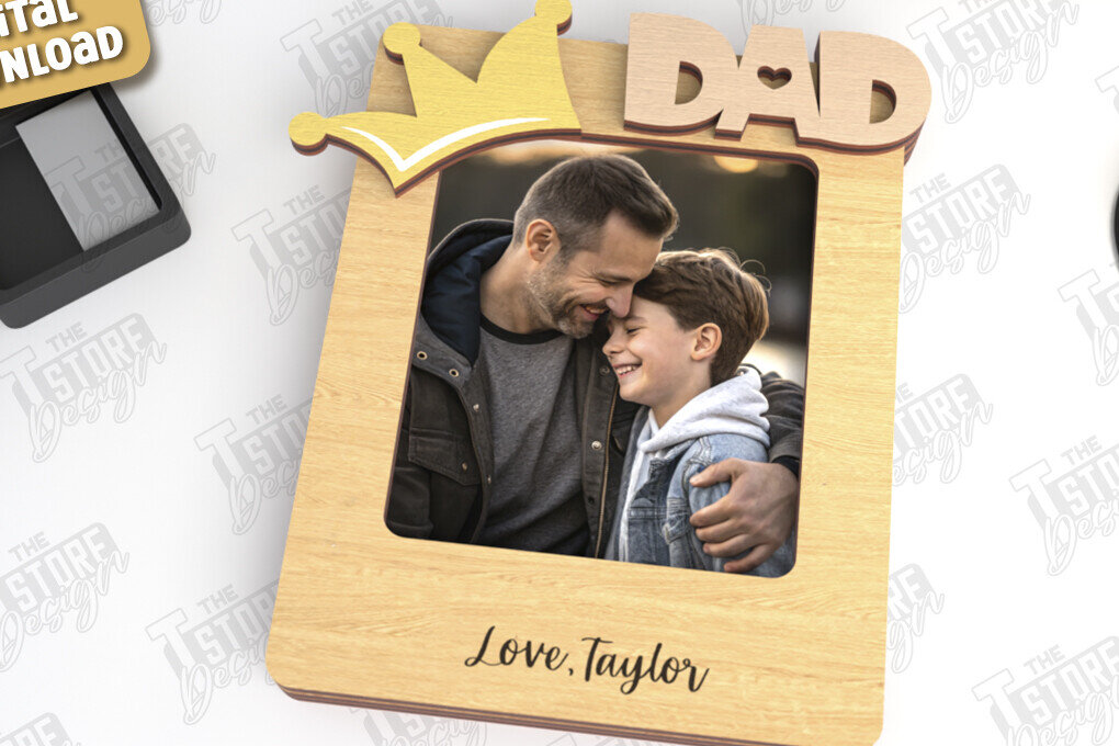 Intra απο ξύλο plywood 3mm-4mm πάχος - Μαγνήτης Φωτογραφίας για την Ημέρα του Πατέρα | Ιδέα δώρου Δίασταση 20x20 cm INTRAFABR-118890808