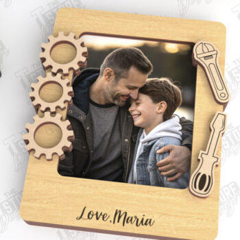 Intra απο ξύλο plywood 3mm-4mm πάχος - Μαγνήτης Φωτογραφίας για την Ημέρα του Πατέρα | Ιδέα δώρου Δίασταση 20x20 cm INTRAFABR-118890809 - Image 1