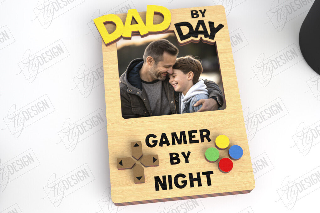 Intra απο ξύλο plywood 3mm-4mm πάχος - Μαγνήτης Φωτογραφίας για την Ημέρα του Πατέρα | Ιδέα δώρου Δίασταση 20x20 cm INTRAFABR-118684532