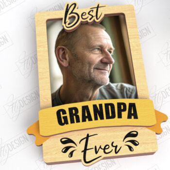 Intra απο ξύλο plywood 3mm-4mm πάχος - Μαγνήτης Φωτογραφίας για την Ημέρα του Πατέρα | Ιδέα δώρου Δίασταση 20x20 cm INTRAFABR-118684538 - Image 1