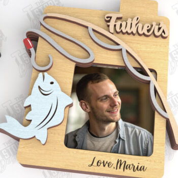 Intra απο ξύλο plywood 3mm-4mm πάχος - Μαγνήτης Φωτογραφίας για την Ημέρα του Πατέρα | Ιδέα δώρου Δίασταση 20x20 cm INTRAFABR-118752836 - Image 1