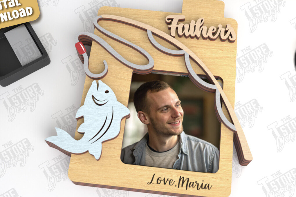 Intra απο ξύλο plywood 3mm-4mm πάχος - Μαγνήτης Φωτογραφίας για την Ημέρα του Πατέρα | Ιδέα δώρου Δίασταση 20x20 cm INTRAFABR-118752836