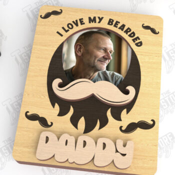 Intra απο ξύλο plywood 3mm-4mm πάχος - Μαγνήτης Φωτογραφίας για την Ημέρα του Πατέρα | Ιδέα δώρου Δίασταση 20x20 cm INTRAFABR-118752839 - Image 1