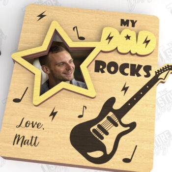 Intra απο ξύλο plywood 3mm-4mm πάχος - Μαγνήτης Φωτογραφίας για την Ημέρα του Πατέρα | Ιδέα δώρου Δίασταση 20x20 cm INTRAFABR-118752842 - Image 1