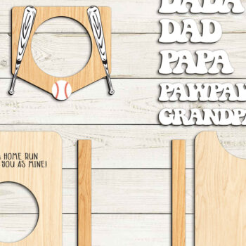 Intra απο ξύλο plywood 3mm-4mm πάχος - Πλαίσιο για την Ημέρα του Πατέρα Magnet  Δίασταση 20x25 cm INTRAFABR-98286284 - Image 3