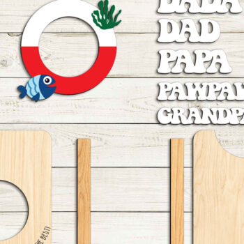 Intra απο ξύλο plywood 3mm-4mm πάχος - Πλαίσιο για την Ημέρα του Πατέρα Magnet  Δίασταση 20x25 cm INTRAFABR-98286213 - Image 3