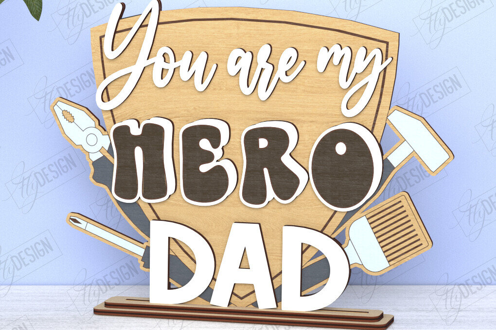 Intra απο ξύλο plywood 3mm-4mm πάχος - Πλακέτες για τη γιορτή του πατέρα | Δώρο για τον παππού Δίασταση 30x20 cm INTRAFABR-118824746