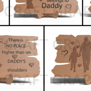 Intra απο ξύλο plywood 3mm-4mm πάχος - Απόσπασμα για την Ημέρα του Πατέρα Wood Signs  Δίασταση 20x20 cm INTRAFABR-122017138