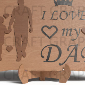 Intra απο ξύλο plywood 3mm-4mm πάχος - Απόσπασμα για την Ημέρα του Πατέρα Wood Signs  Δίασταση 20x20 cm INTRAFABR-122017138 - Image 4