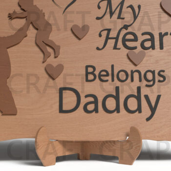 Intra απο ξύλο plywood 3mm-4mm πάχος - Απόσπασμα για την Ημέρα του Πατέρα Wood Signs  Δίασταση 20x20 cm INTRAFABR-122017138 - Image 5