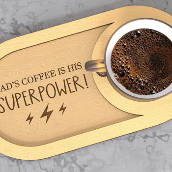 Intra απο ξύλο plywood 3mm-4mm πάχος - Δίσκος σερβιρίσματος για την Ημέρα του Πατέρα Δίασταση 30x20 cm INTRAFABR-119613958 - Image 1