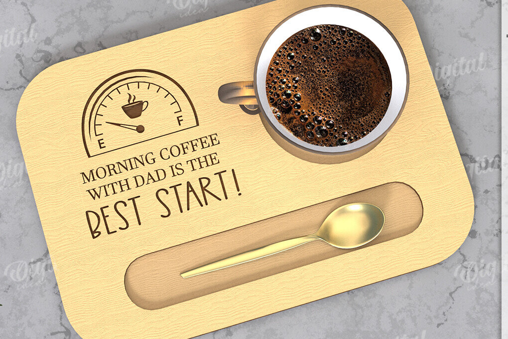 Intra απο ξύλο plywood 3mm-4mm πάχος - Δίσκος σερβιρίσματος για την Ημέρα του Πατέρα Δίασταση 30x20 cm INTRAFABR-119614048