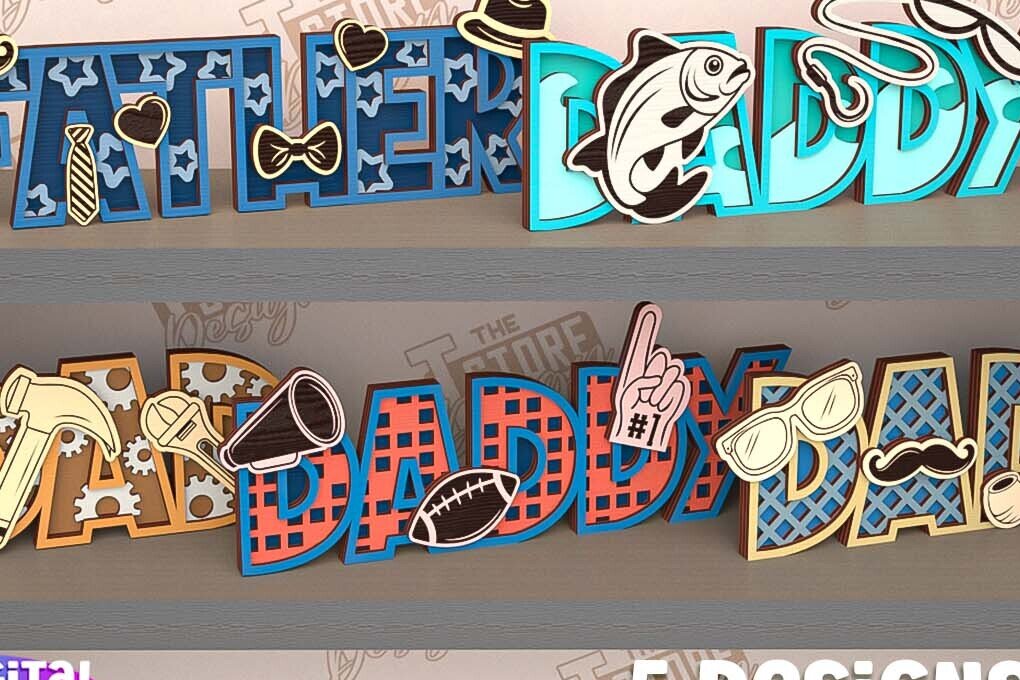 Intra απο ξύλο plywood 3mm-4mm πάχος - Πακέτο σχεδίασης πινακίδας για την ημέρα του πατέρα Δίασταση 30x20 cm INTRAFABR-97099523