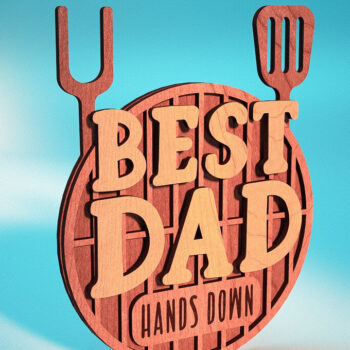 Intra απο ξύλο plywood 3mm-4mm πάχος - Πινακίδα για την Ημέρα του Πατέρα Laser Cut | Εσχάρα Δίασταση 30x20 cm INTRAFABR-64199764 - Image 1