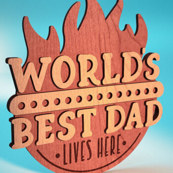 Intra απο ξύλο plywood 3mm-4mm πάχος - Πινακίδα για την Ημέρα του Πατέρα Laser Cut | Εσχάρα Δίασταση 30x20 cm INTRAFABR-64199964 - Image 1