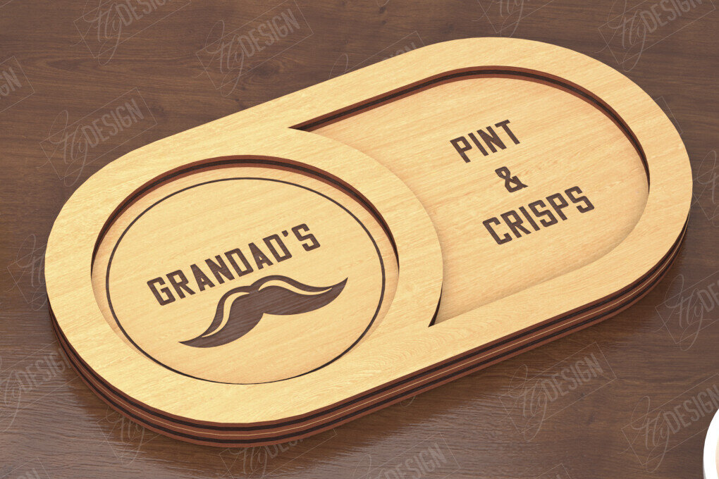 Intra απο ξύλο plywood 3mm-4mm πάχος - Σνακ Πίνακας για την Ημέρα του Πατέρα | Δίσκος σνακ Δίασταση 40x50 cm INTRAFABR-119131649