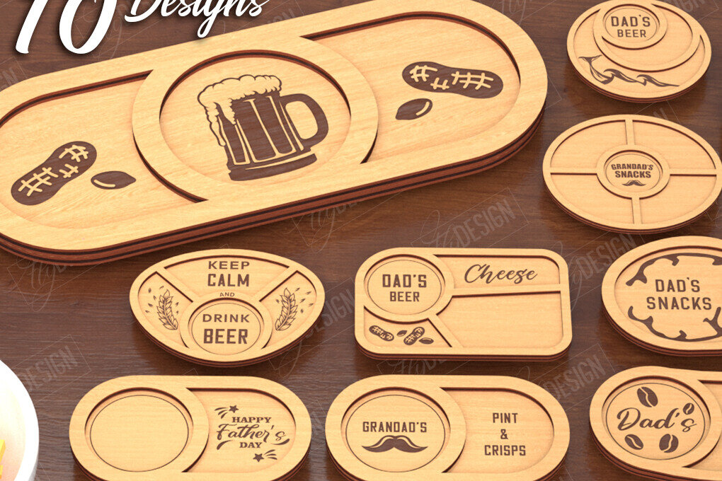 Intra απο ξύλο plywood 3mm-4mm πάχος - Πακέτο σνακ για την Ημέρα του Πατέρα | CNC Δίασταση 20x20 cm INTRAFABR-119309079