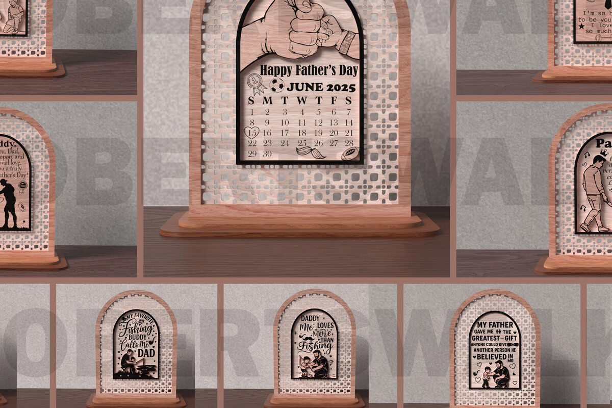 Intra απο ξύλο plywood 3mm-4mm πάχος - Πακέτο  για την Ημέρα του Πατέρα Δίασταση 20x20 cm INTRAFABR-121759056