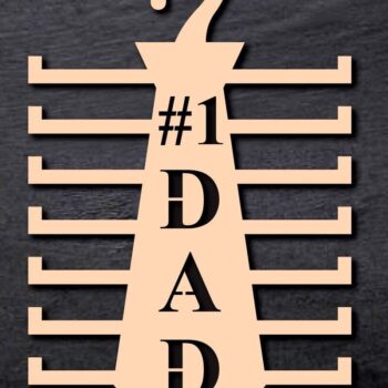 Intra απο ξύλο plywood 3mm-4mm πάχος - Πακέτο Κρεμάστρας 4  για την Ημέρα του Πατέρα Δίασταση 20x20 cm INTRAFABR-31012469 - Image 3