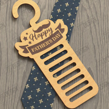 Intra απο ξύλο plywood 3mm-4mm πάχος - Γραβάτα για την Ημέρα του Πατέρα | Κρεμάστρα γραβάτας|CNC Δίασταση 20x20 cm INTRAFABR-119252429 - Image 1