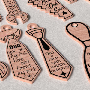 Intra απο ξύλο plywood 3mm-4mm πάχος - Keychain  για την Ημέρα του Πατέρα Δίασταση 4x4 cm INTRAFABR-121573223