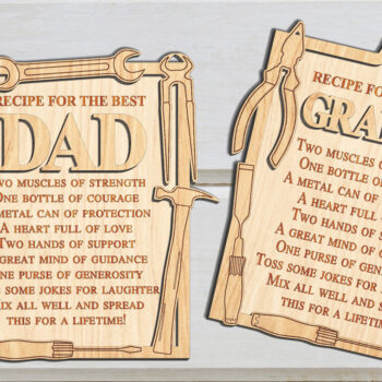 Intra απο ξύλο plywood 3mm-4mm πάχος - Διακόσμηση βάσης πινακίδας για την ημέρα του πατέρα Δίασταση 30x20 cm INTRAFABR-96161267 - Image 1