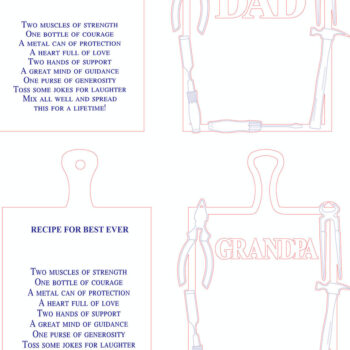 Intra απο ξύλο plywood 3mm-4mm πάχος - Διακόσμηση βάσης πινακίδας για την ημέρα του πατέρα Δίασταση 30x20 cm INTRAFABR-96161267 - Image 5