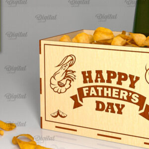 Intra απο ξύλο plywood 3mm-4mm πάχος - Κόψιμο με λέιζερ κουτί λιχουδιών για τη γιορτή του πατέρα Δίασταση 30x20 cm INTRAFABR-96223383