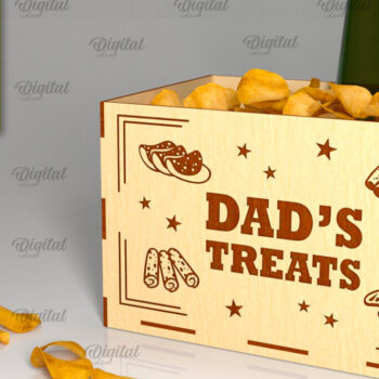 Intra απο ξύλο plywood 3mm-4mm πάχος - Κόψιμο με λέιζερ κουτί λιχουδιών για τη γιορτή του πατέρα Δίασταση 30x20 cm INTRAFABR-96223046 - Image 1