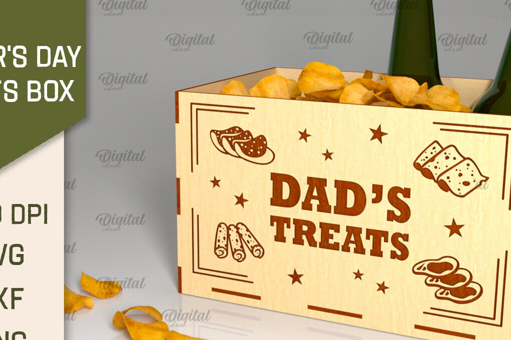 Intra απο ξύλο plywood 3mm-4mm πάχος - Κόψιμο με λέιζερ κουτί λιχουδιών για τη γιορτή του πατέρα Δίασταση 30x20 cm INTRAFABR-96223046