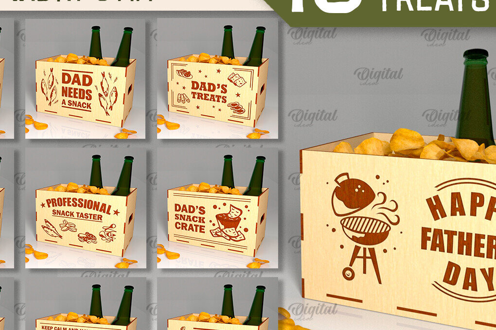 Intra απο ξύλο plywood 3mm-4mm πάχος - Πακέτο κοπής λέιζερ κουτιού λιχουδιών για τη γιορτή του πατέρα Δίασταση 30x20 cm INTRAFABR-96276422