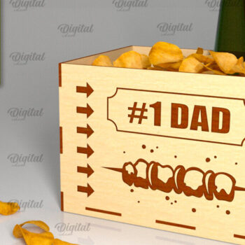 Intra απο ξύλο plywood 3mm-4mm πάχος - Πακέτο κοπής λέιζερ κουτιού λιχουδιών για τη γιορτή του πατέρα Δίασταση 30x20 cm INTRAFABR-96276422 - Image 4