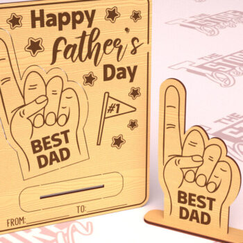 Intra απο ξύλο plywood 3mm-4mm πάχος - Ξύλινη κάρτα για τη γιορτή του πατέρα | Ευχετήρια κάρτα Δίασταση 10x15 cm INTRAFABR-97722483 - Image 1