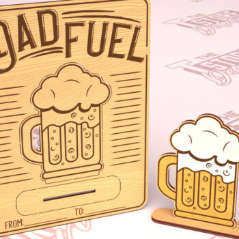 Intra απο ξύλο plywood 3mm-4mm πάχος - Ξύλινη κάρτα για τη γιορτή του πατέρα | Ευχετήρια κάρτα Δίασταση 10x15 cm INTRAFABR-97722535 - Image 1