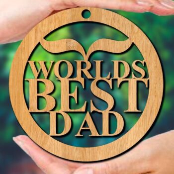 Intra απο ξύλο plywood 3mm-4mm πάχος - Ξύλινο ντεκόρ κρεμαστού για την ημέρα του πατέρα Δίασταση 20x20 cm INTRAFABR-31030097 - Image 3