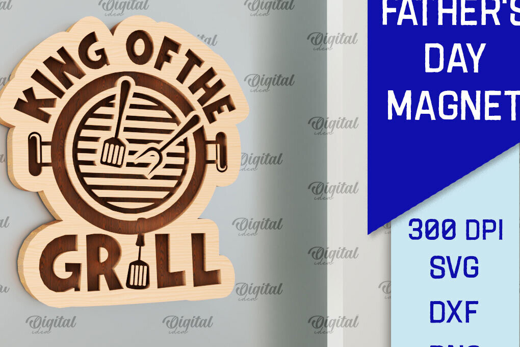 Intra απο ξύλο plywood 3mm-4mm πάχος - Ξύλινη κοπή με μαγνήτη με λέιζερ για τη γιορτή του πατέρα Δίασταση 30x20 cm INTRAFABR-97654484