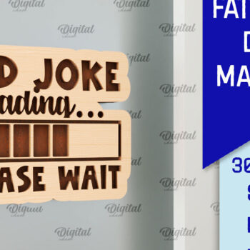 Intra απο ξύλο plywood 3mm-4mm πάχος - Ξύλινη κοπή με μαγνήτη με λέιζερ για τη γιορτή του πατέρα Δίασταση 30x20 cm INTRAFABR-97654525 - Image 1