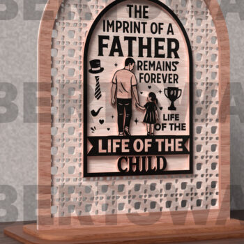 Intra απο ξύλο plywood 3mm-4mm πάχος - Father’s Imprint on Child Δίασταση 20x20 cm INTRAFABR-121719432 - Image 2