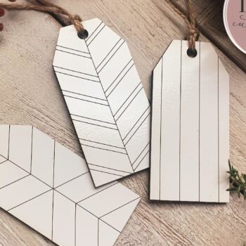 Intra απο ξύλο plywood 3mm-4mm πάχος - Πρότυπο ετικέτας κάλτσας Faux Shiplap Farmhouse Δίασταση 30x20 cm INTRAFABR-74518712 - Image 2