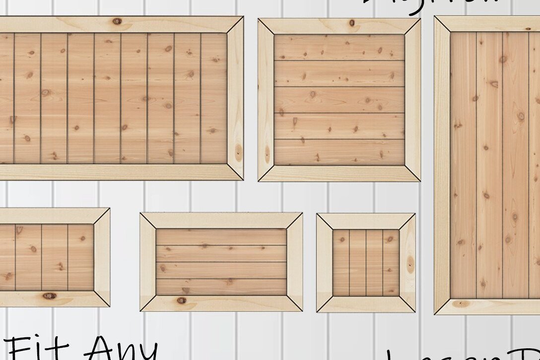 Intra απο ξύλο plywood 3mm-4mm πάχος -  Faux Shiplap Sign Backers Laser Cut Δίασταση 30x20 cm INTRAFABR-37054014