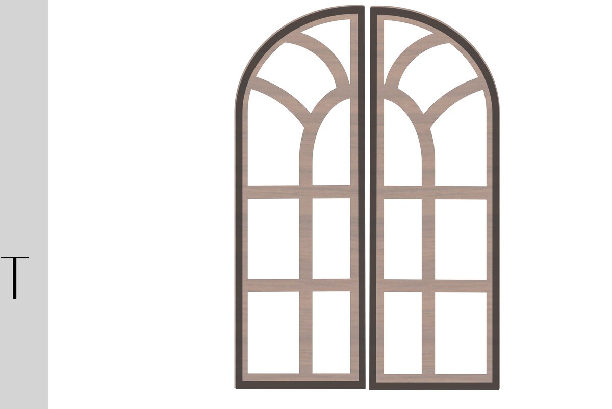 Intra απο ξύλο plywood 3mm-4mm πάχος - Faux Vintage Παράθυρα Δίασταση 20x20 cm INTRAFABR-27360261