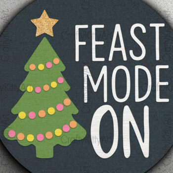 Intra απο ξύλο plywood 3mm-4mm πάχος - Λειτουργία γιορτής στην πινακίδα της πόρτας του χριστουγεννιάτικου δέντρου Δίασταση 30x20 cm INTRAFABR-109525176 - Image 1