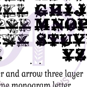 Intra απο ξύλο plywood 3mm-4mm πάχος - Πακέτο γραμμάτων μονόγραμμα με φτερά και βέλη Δίασταση 30x20 cm INTRAFABR-86121471 - Image 6