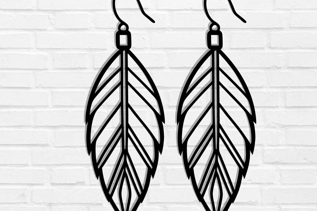 Intra απο ξύλο plywood 3mm-4mm πάχος - Σκουλαρίκι με φτερά Laser Cut  Δίασταση 3x3 cm INTRAFABR-117534675