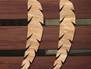 Intra απο ξύλο plywood 3mm-4mm πάχος - Σκουλαρίκι με φτερά Laser Cut  Δίασταση 3x3 cm INTRAFABR-91208878 - Image 1