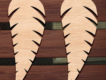 Intra απο ξύλο plywood 3mm-4mm πάχος - Σκουλαρίκι με φτερά Laser Cut  Δίασταση 3x3 cm INTRAFABR-91208894 - Image 1