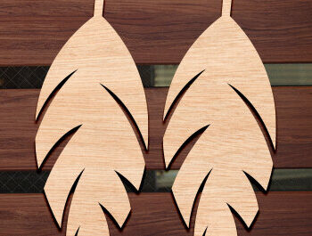 Intra απο ξύλο plywood 3mm-4mm πάχος - Σκουλαρίκι με φτερά Laser Cut  Bundle Δίασταση 3x3 cm INTRAFABR-91349463 - Image 5