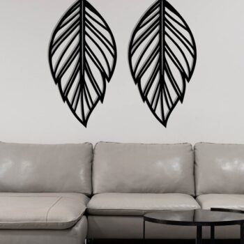 Intra απο ξύλο plywood 3mm-4mm πάχος - Σκουλαρίκι με πούπουλα Μεταλλική τέχνη τοίχου με λέιζερ Δίασταση 3x3 cm INTRAFABR-117534477 - Image 3