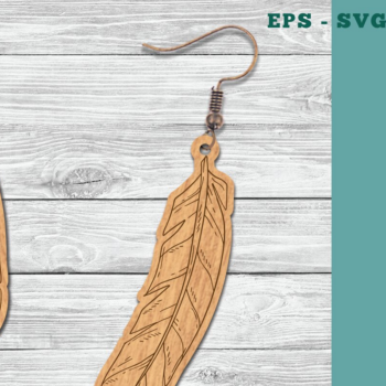 Intra απο ξύλο plywood 3mm-4mm πάχος - Σκουλαρίκια κοπής με φτερά λέιζερ 1 Δίασταση 3x3 cm INTRAFABR-111406912 - Image 1