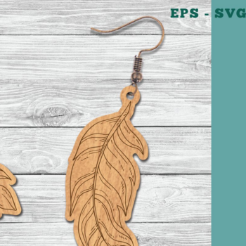 Intra απο ξύλο plywood 3mm-4mm πάχος - Σκουλαρίκια κοπής με φτερά λέιζερ 10 Δίασταση 3x3 cm INTRAFABR-111407153 - Image 1